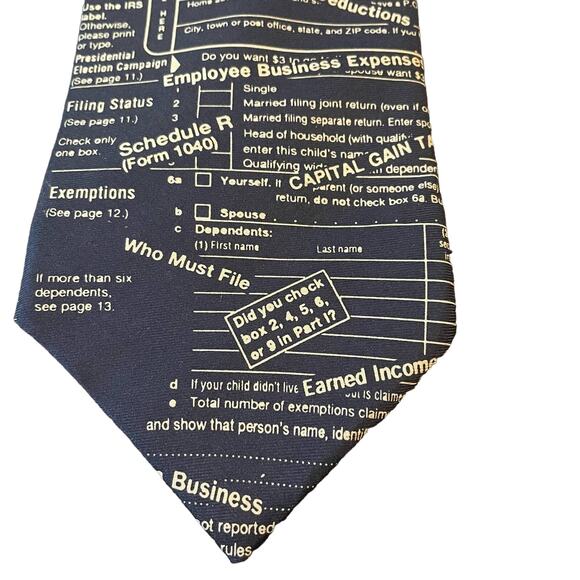 Museum Artifacts Handmade 100% Silk Necktie Finance Theme - Picture 1 of 9